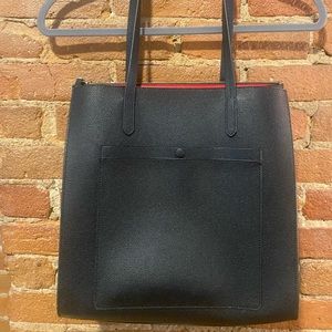 Black Banana Republic Tote Bag / Purse. Excellent condition! Red interior.